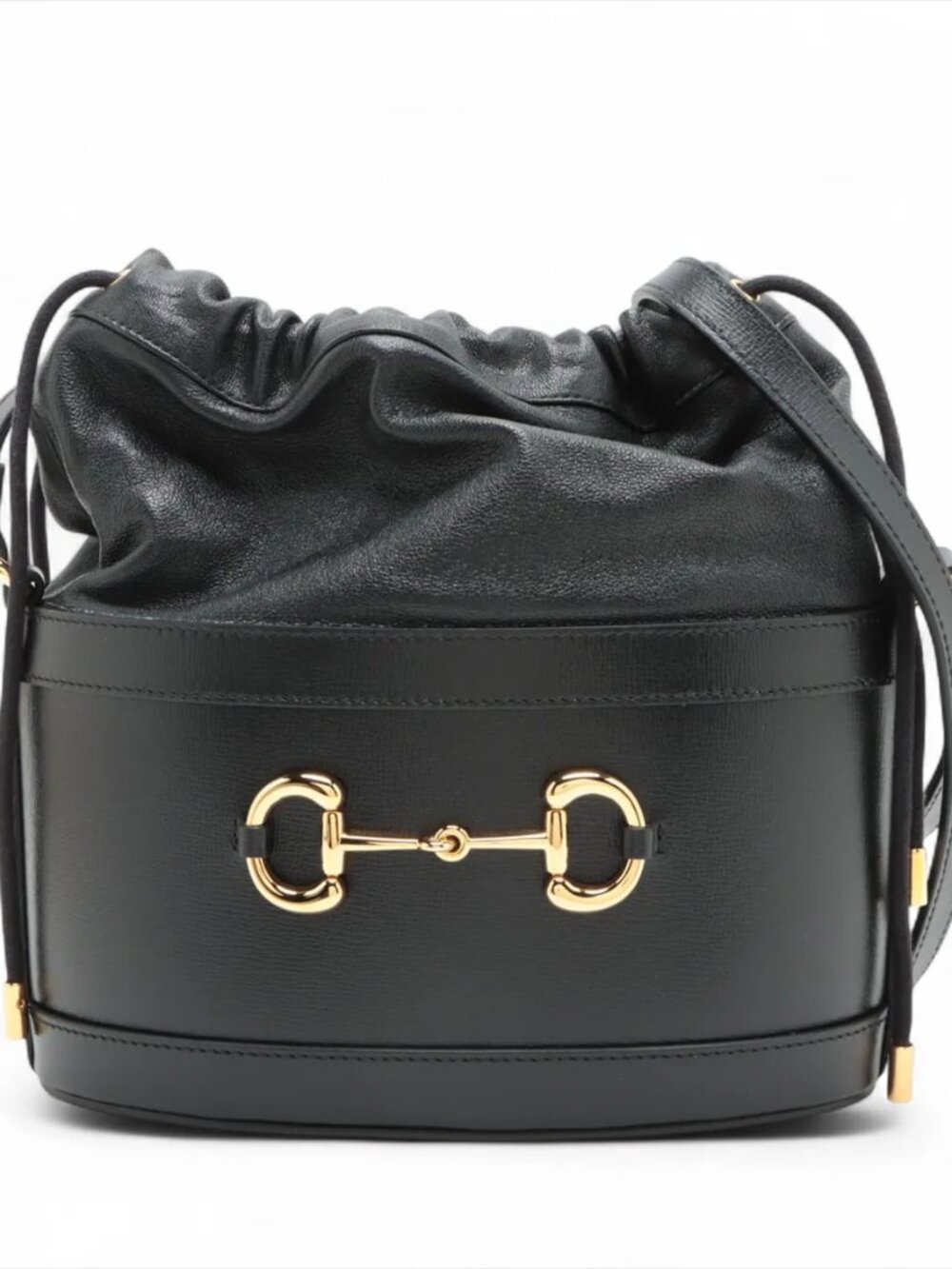 Gucci Horsebit 1955 Leather Shoulder Bag Black 602118 Crossbody